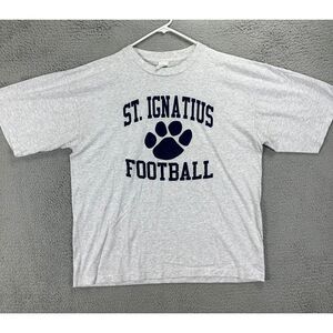 VTG Riddell Shirt Adult 2XL Grey Single Stitch Tee Short Sleeve Made In USA Mens